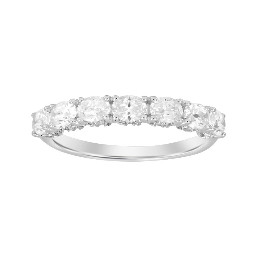 15850974_290340W.jpg LADIES BAND 1.25CT OVAL DIAMOND 14K WHITE GOLD - Image 1