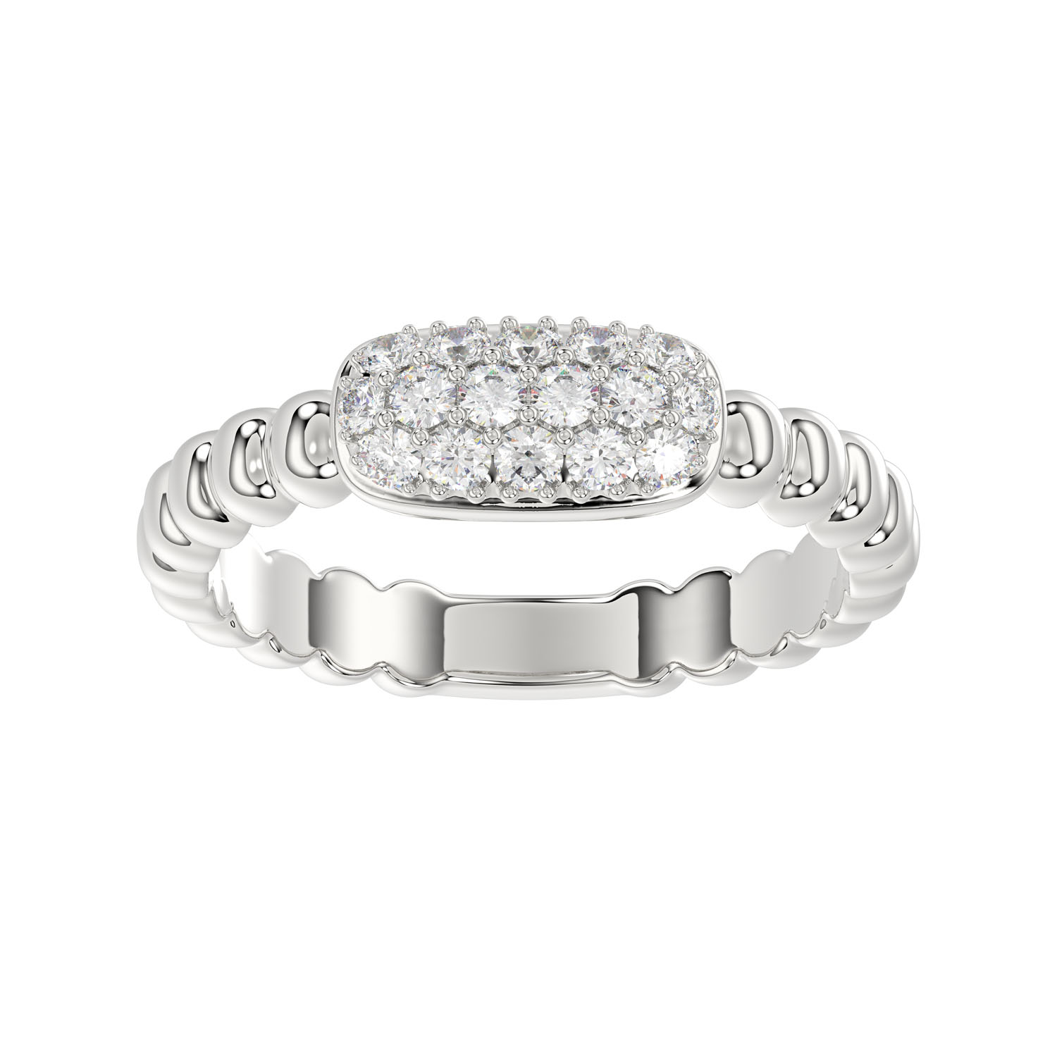 17732177_332447W.jpg LADIES RING 0.25CT ROUND DIAMOND 14K WHITE GOLD - Image 1
