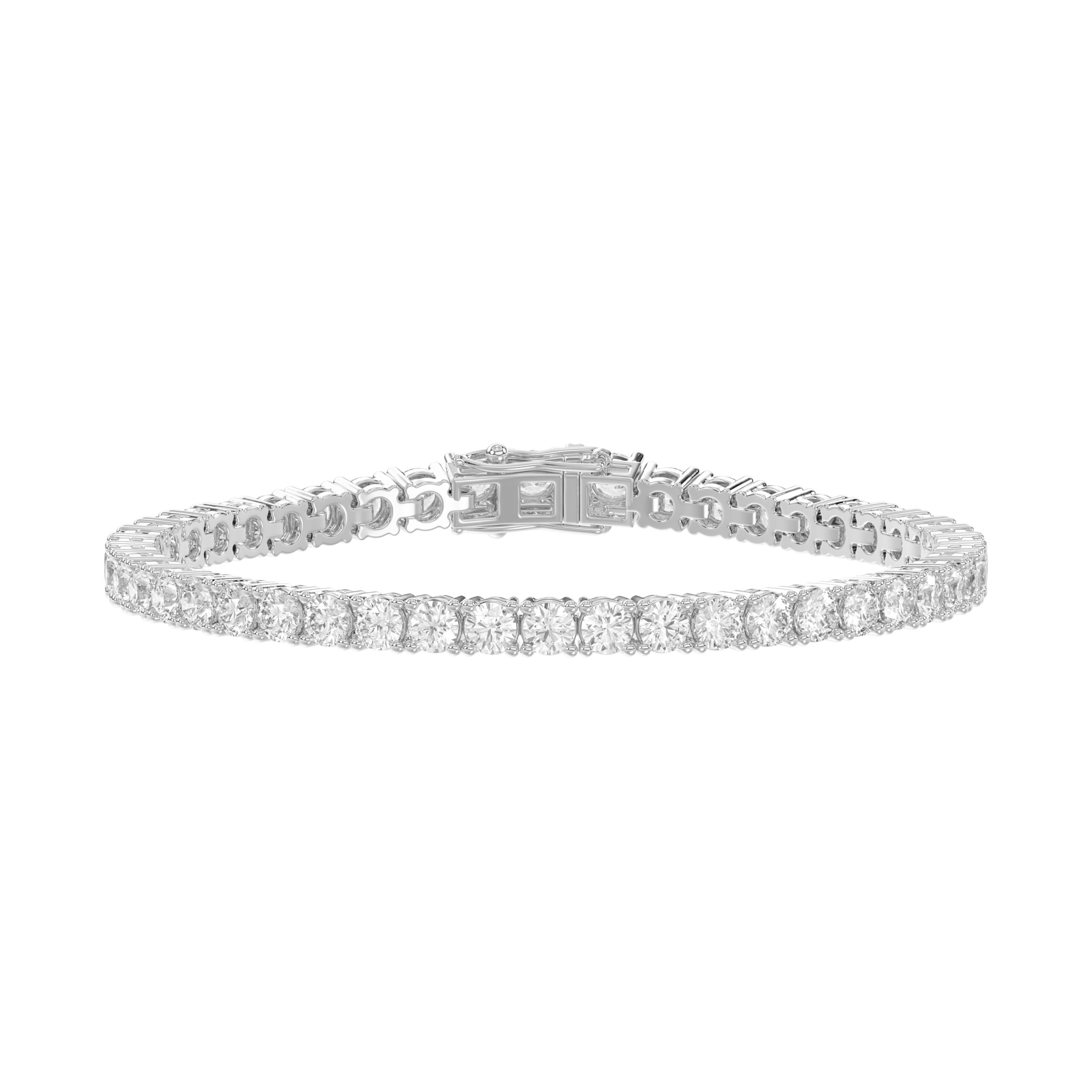 17766059_327452W.jpg LADIES TENNIS BRACELET 3.00CT ROUND DIAMOND 14K WHITE GOLD - Image 1