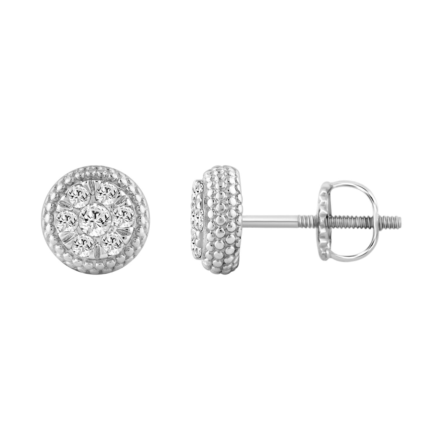 17809662_332417W.jpg LADIES EARRINGS 0.33CT ROUND DIAMOND 14K WHITE GOLD - Image 1