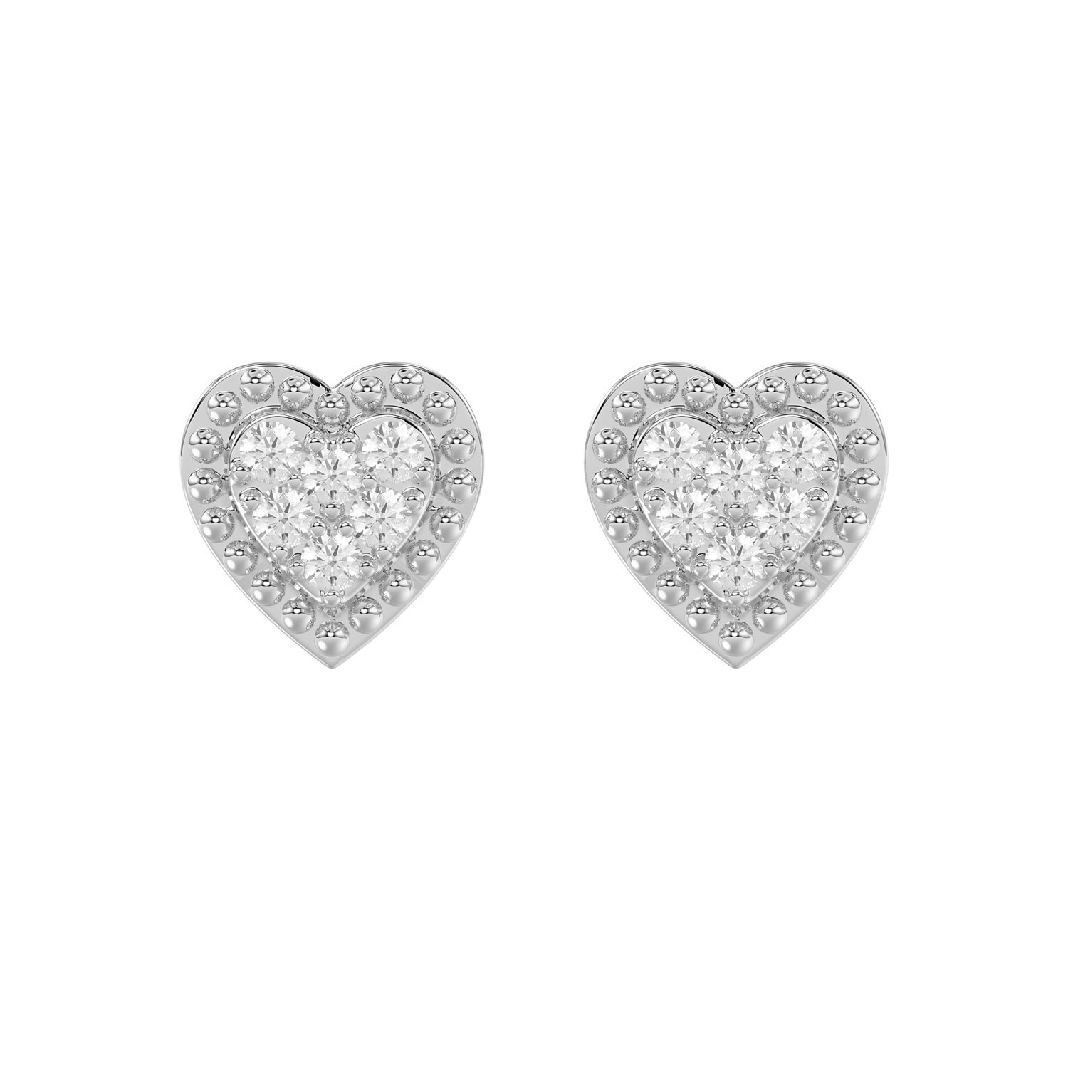 17923052_328781W.jpg LADIES EARRINGS 0.20CT ROUND DIAMOND 14K WHITE GOLD - Image 1