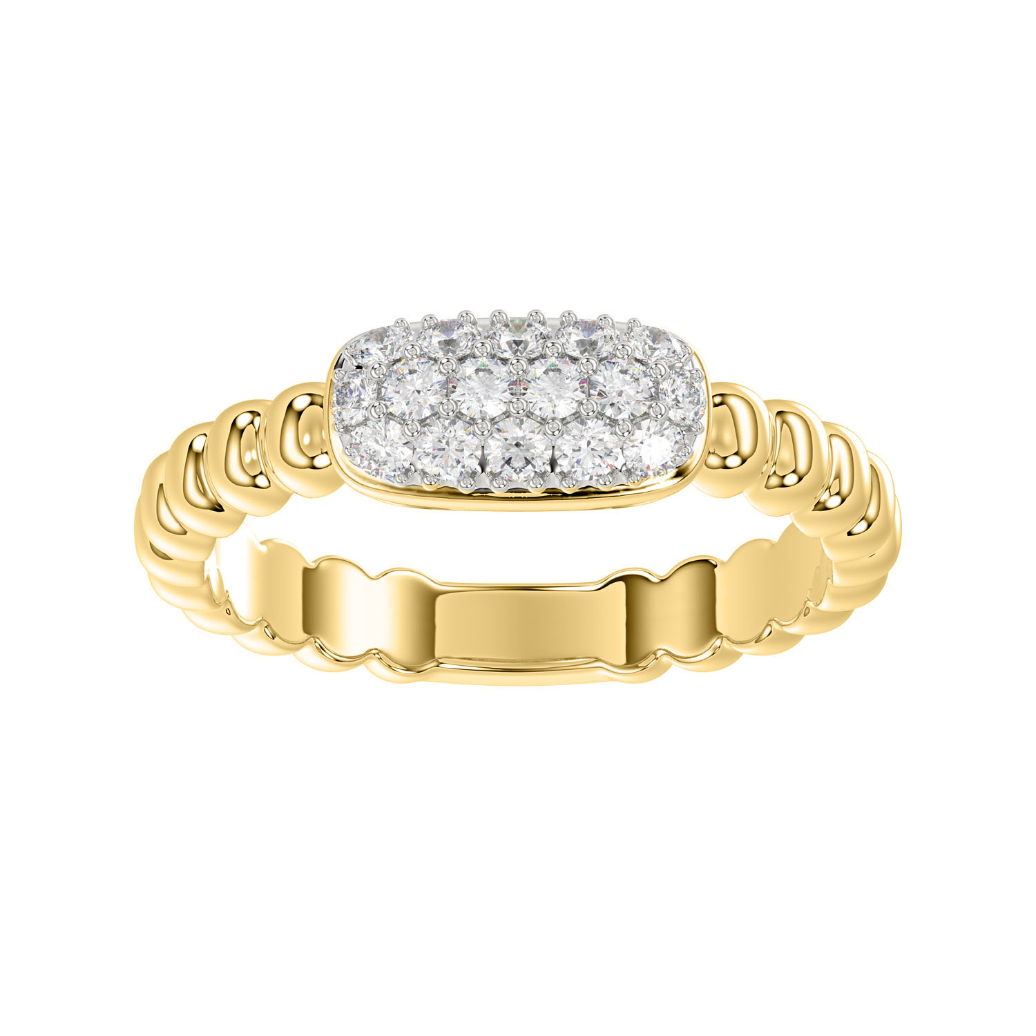 17929684_332447Y.jpg LADIES RING 0.25CT ROUND DIAMOND 14K YELLOW GOLD - Image 1