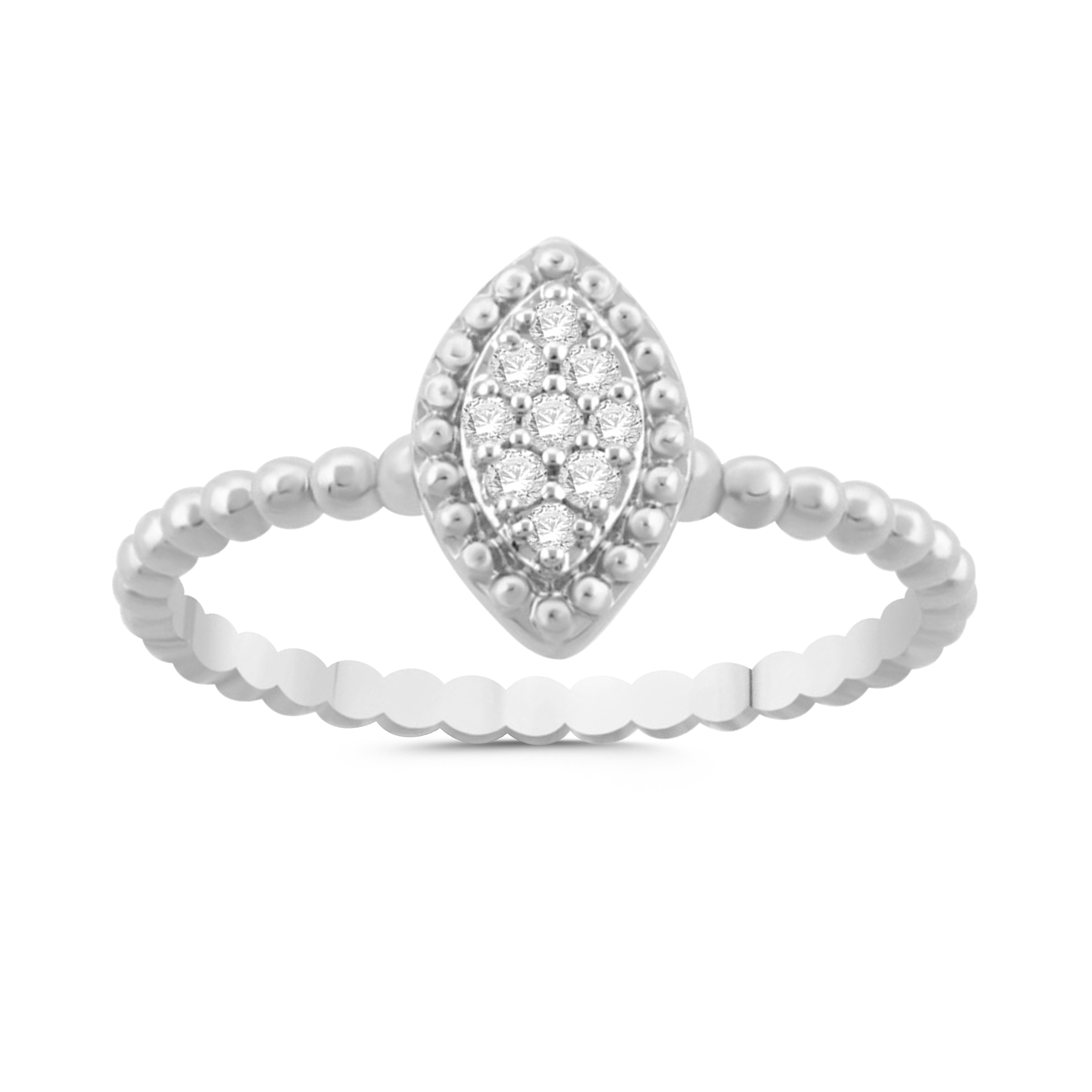 17930120_328789W.jpg LADIES RING 0.10CT ROUND DIAMOND 14K WHITE GOLD - Image 1