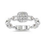 LADIES RING 0.20CT ROUND DIAMOND 14K WHITE GOLD