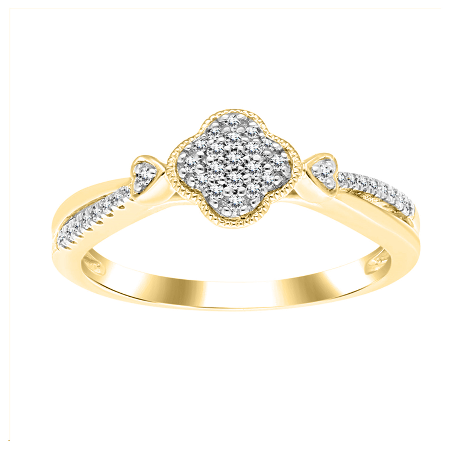 17978406_317656Y.jpg LADIES RING 0.15CT ROUND DIAMOND 14K YELLOW GOLD - Image 1