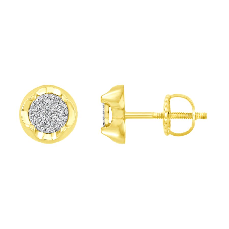 18153131_273780Y-29067.jpg LADIES STUD EARRINGS 0.16CT ROUND DIAMOND 10K YELLOW GOLD - Image 1