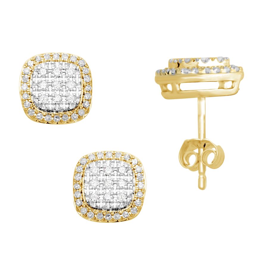 18153265_202599Y-29345.jpg LADIES STUD EARRINGS 0.35CT ROUND DIAMOND 10K YELLOW GOLD - Image 1