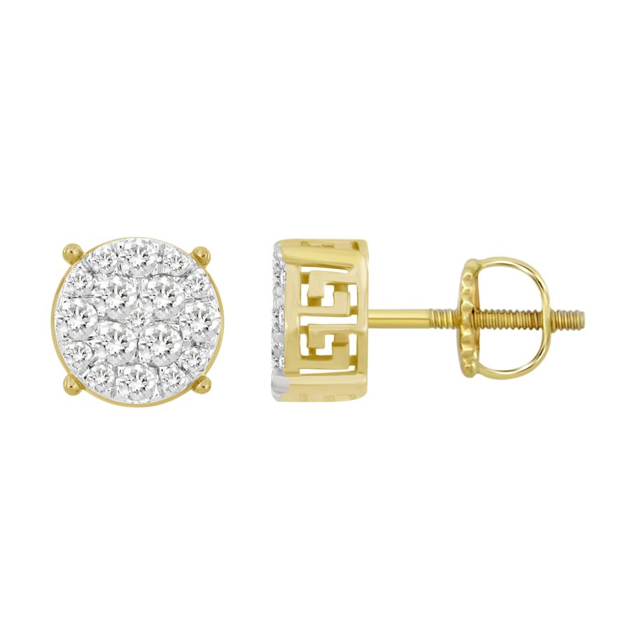 18153293_243705Y-29402.jpg LADIES STUD EARRINGS 0.50CT ROUND DIAMOND 10K YELLOW GOLD - Image 1