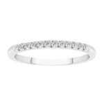 LADIES BAND 0.15CT ROUND DIAMOND 14K WHITE GOLD