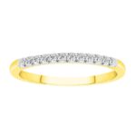 LADIES BAND 0.15CT ROUND DIAMOND 14K YELLOW GOLD