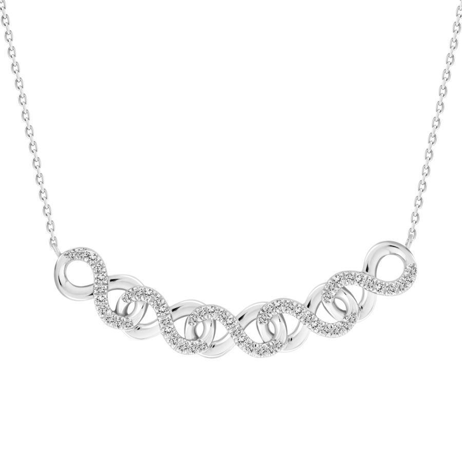 18153782_275425W-30812.jpg LADIES NECKLACE 0.15CT ROUND DIAMOND 10K WHITE GOLD - Image 1