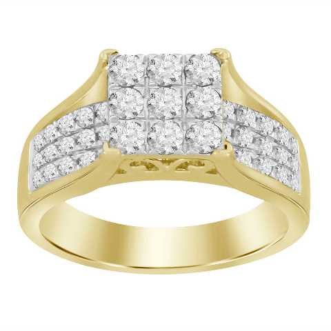 18154192_82916Y-32566.jpg LADIES RING 1.00CT ROUND DIAMOND 10K YELLOW GOLD - Image 1