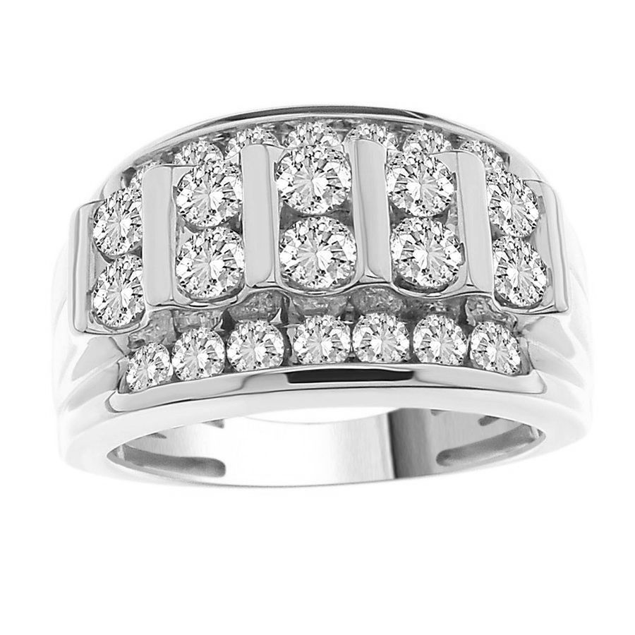 18154485_78078W-32987.jpg MEN'S BAND 2.00CT ROUND DIAMOND 10K WHITE GOLD - Image 1