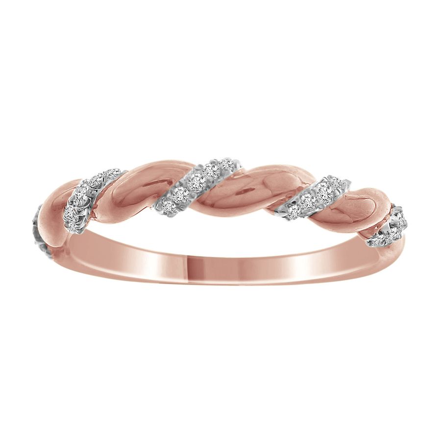 18154887_219530R-33640.jpg LADIES STACKABLE BAND 0.11CT ROUND DIAMOND 14K ROSE GOLD - Image 1