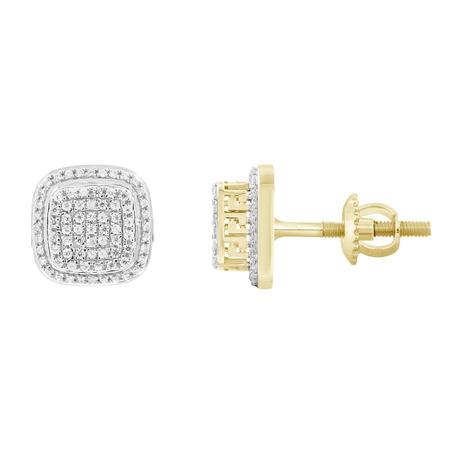 18155029_268492Y-34456.jpg LADIES STUD EARRINGS 0.33CT ROUND DIAMOND 10K YELLOW GOLD - Image 1