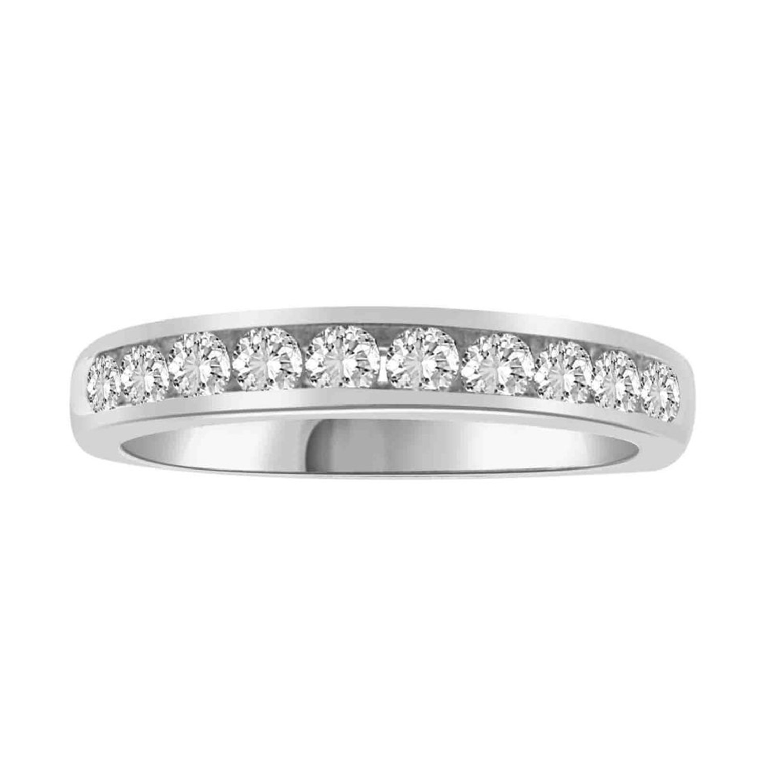 18155073_68089W-A-34611.jpg LADIES BAND 0.50CT ROUND DIAMOND 14K WHITE GOLD (SI QUALITY) - Image 1