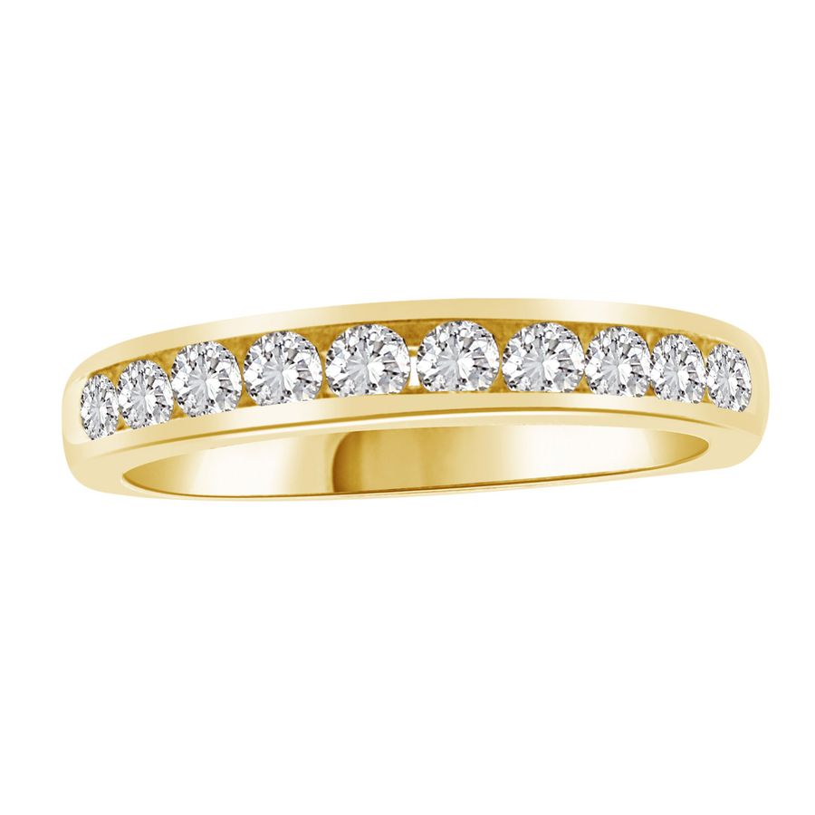 18155074_68089Y-A-34613.jpg LADIES BAND 0.50CT ROUND DIAMOND 14K YELLOW GOLD (SI QUALITY) - Image 1