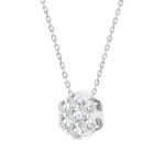 LADIES  PENDANT 0.50CT ROUND DIAMOND 14K WHITE GOLD - Image 2