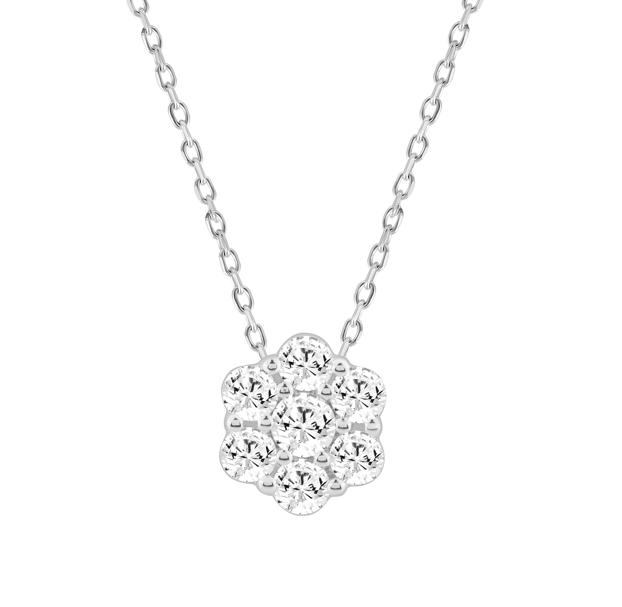 18155103_67528W-34794.jpg LADIES PENDANT 0.50CT ROUND DIAMOND 14K WHITE GOLD - Image 1
