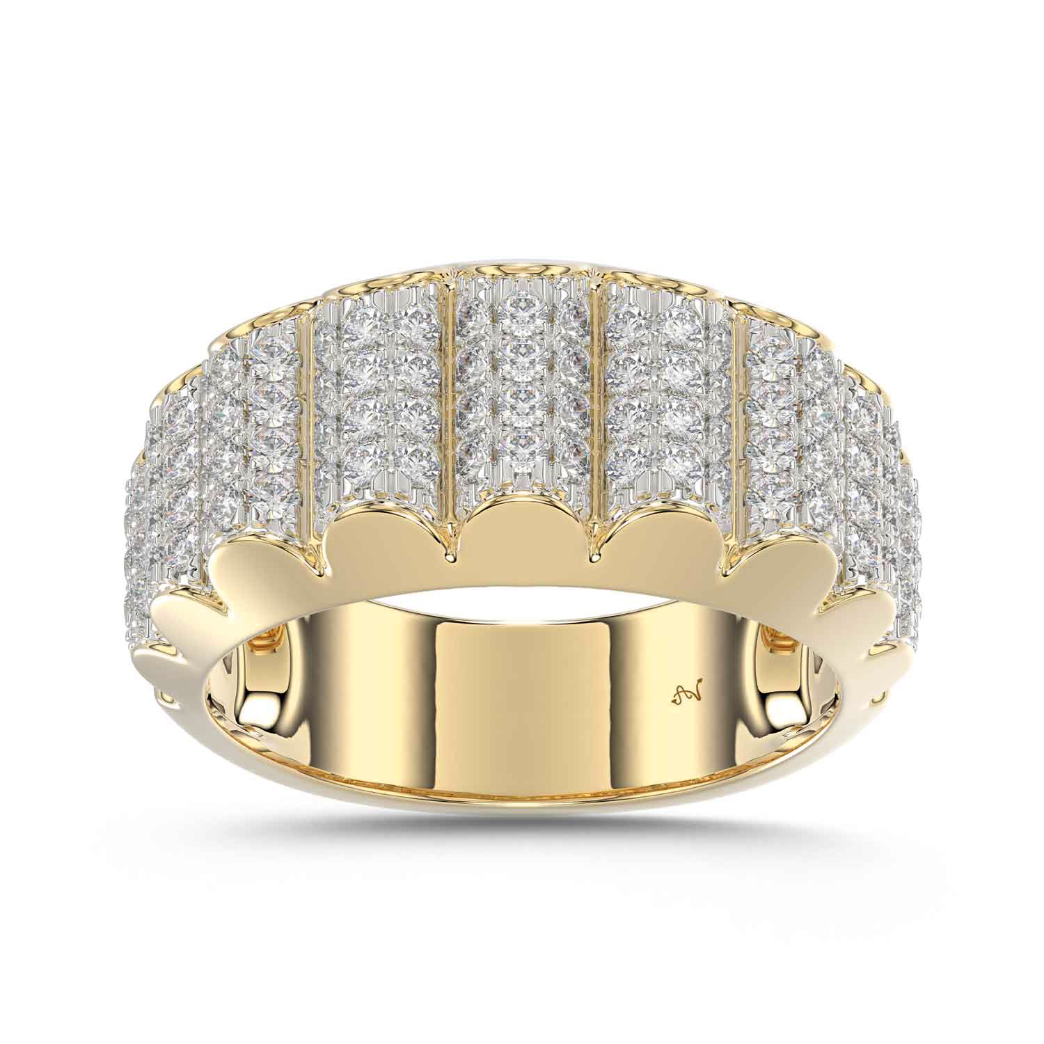18155125_289685Y-34911.jpg MEN'S BAND 1.00CT ROUND DIAMOND 10K YELLOW GOLD - Image 1