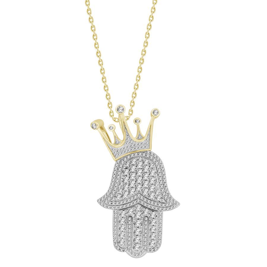 18155165_218494Y-37617.jpg MEN'S CHARM 1.50CT ROUND DIAMOND 10K YELLOW GOLD - Image 1