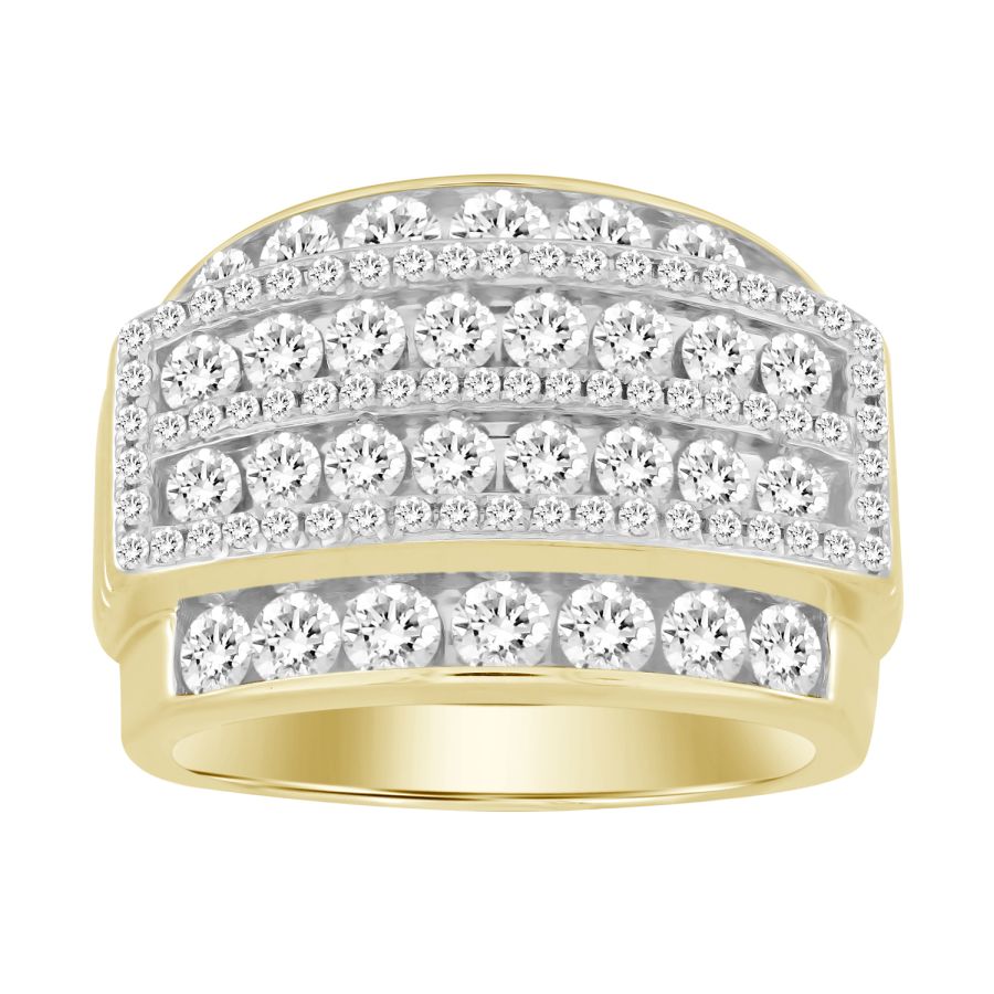 18155188_230517Y-38704.jpg MEN'S RING 3.00CT ROUND DIAMOND 10K YELLOW GOLD - Image 1