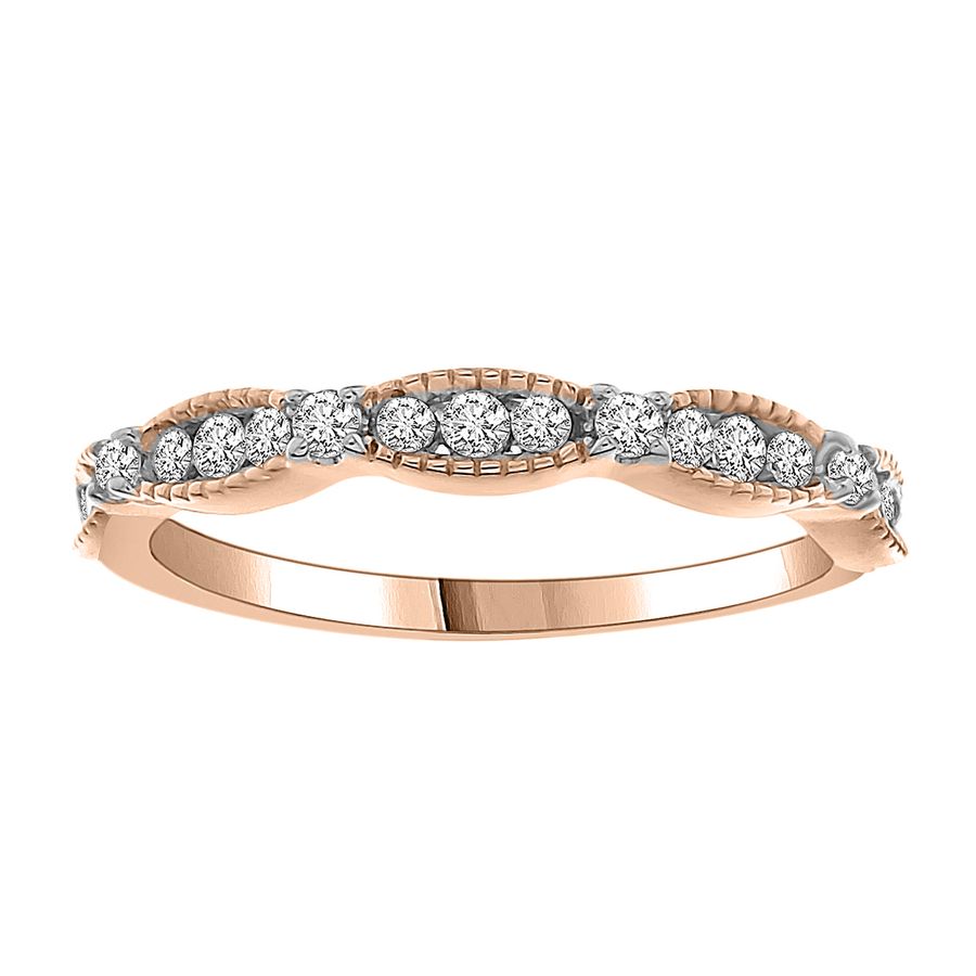 18155233_250309R-40573.jpg LADIES STACKABLE BAND 0.25CT ROUND DIAMOND 10K ROSE GOLD - Image 1