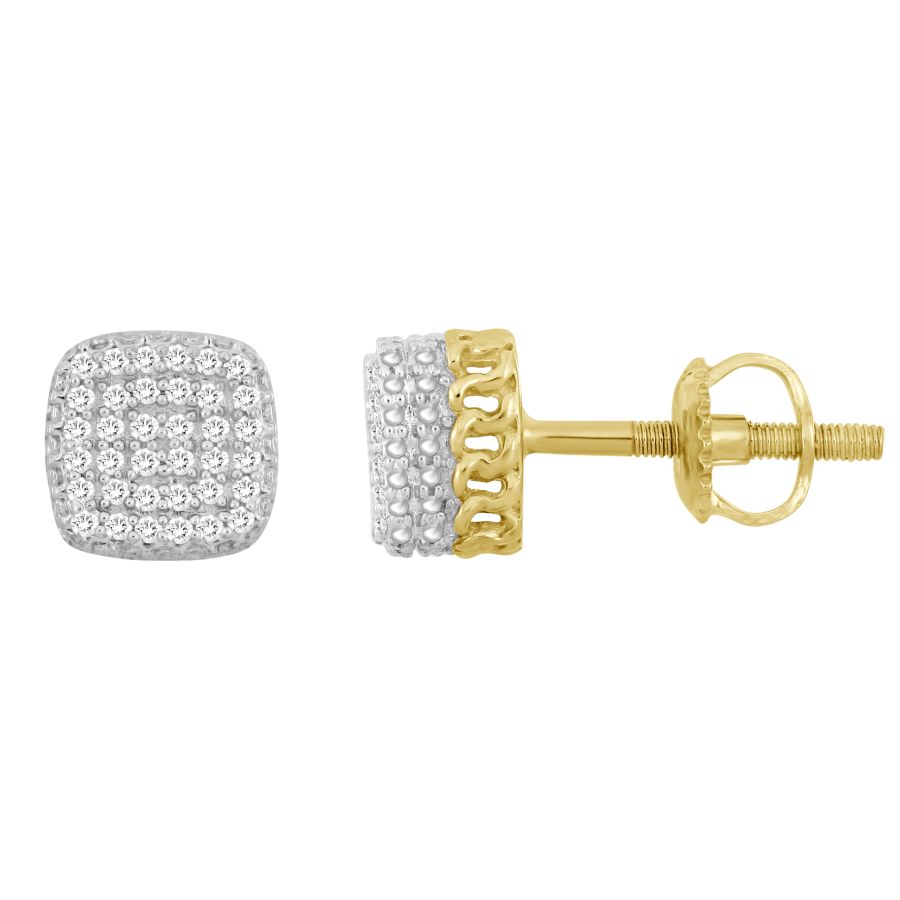 18155239_251747Y-40715.jpg LADIES STUD EARRINGS 0.15CT ROUND DIAMOND 10K YELLOW GOLD - Image 1