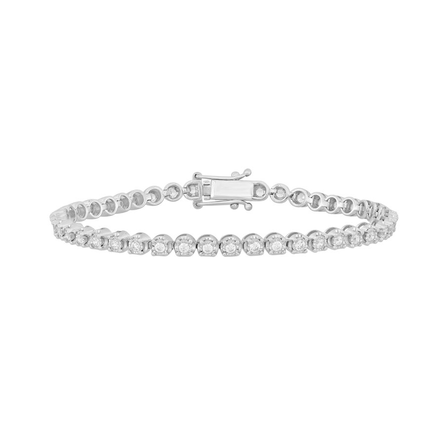 18155288_280067W-A-43121.jpg LADIES BRACELET 2.00CT ROUND DIAMOND 14K WHITE GOLD (SI QUALITY) - Image 1