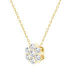 LADIES PENDANT WITH CHAIN 0.50CT ROUND DIAMOND 14K YELLOW GOLD (SI QUALITY) - Image 2