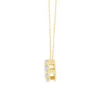 LADIES PENDANT WITH CHAIN 0.50CT ROUND DIAMOND 14K YELLOW GOLD (SI QUALITY) - Image 3