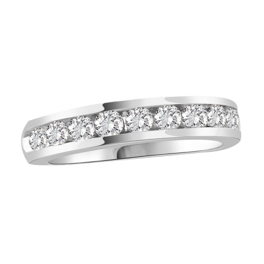 18155367_69038W-45403.jpg LADIES BAND 0.75CT ROUND DIAMOND 14K WHITE GOLD - Image 1