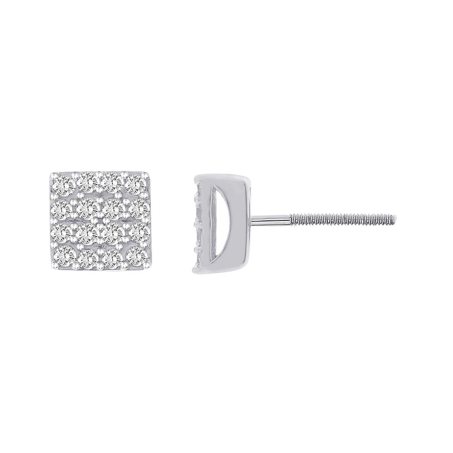18155399_83369W-47064.jpg LADIES EARRING 0.50CT ROUND DIAMOND 10K WHITE GOLD - Image 1