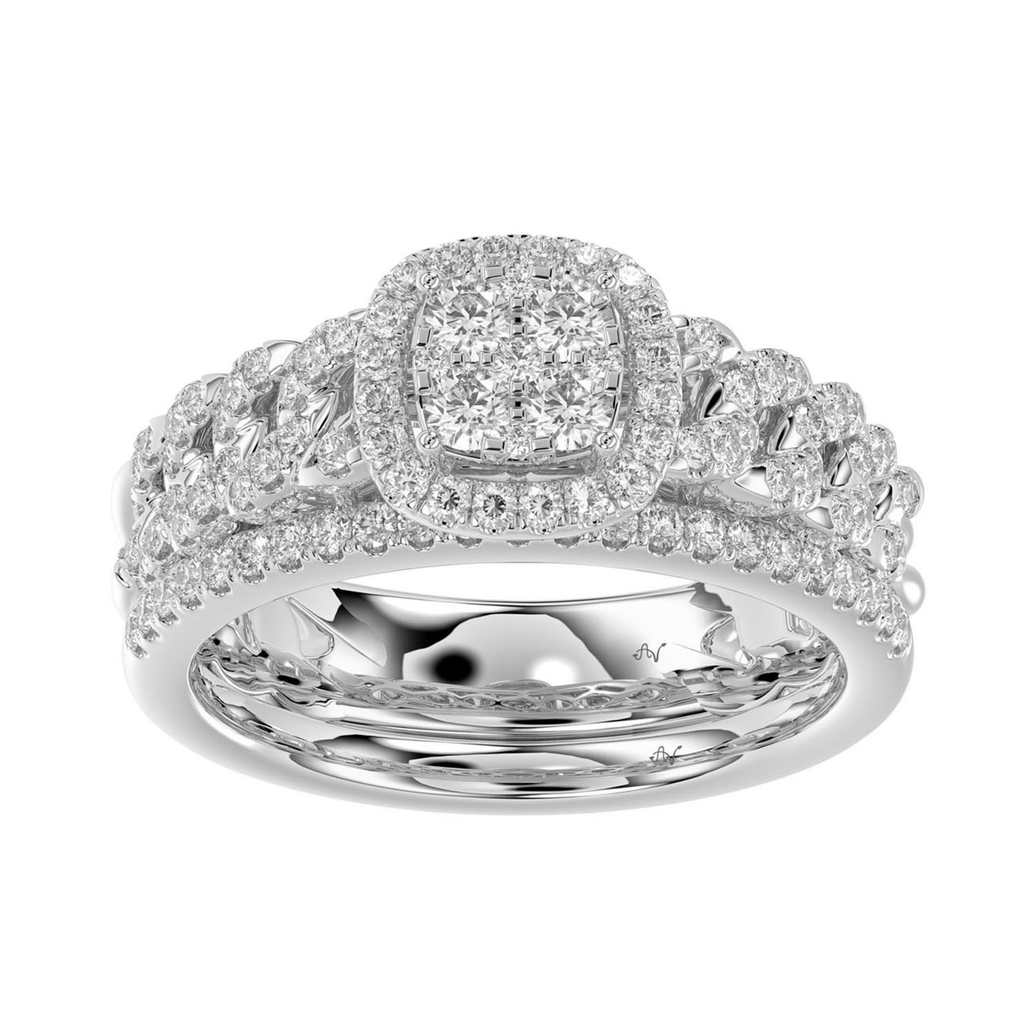18155423_308859W-A-50997.jpg LADIES BRIDAL SET 0.75CT ROUND DIAMOND 14K WHITE GOLD - Image 1