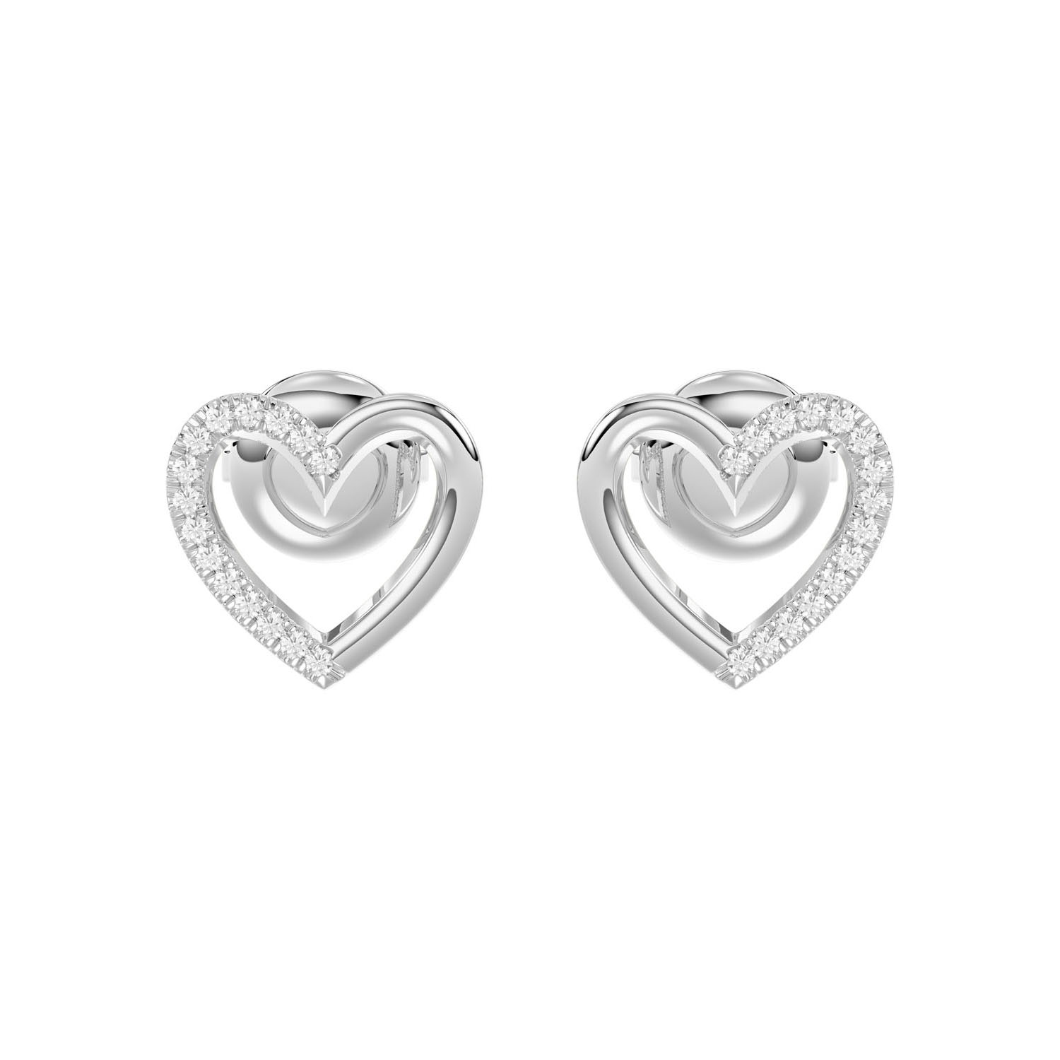 18155773_317559W-A-4939368.jpg LADIES EARRINGS 0.10CT ROUND DIAMOND 14K WHITE GOLD - Image 1