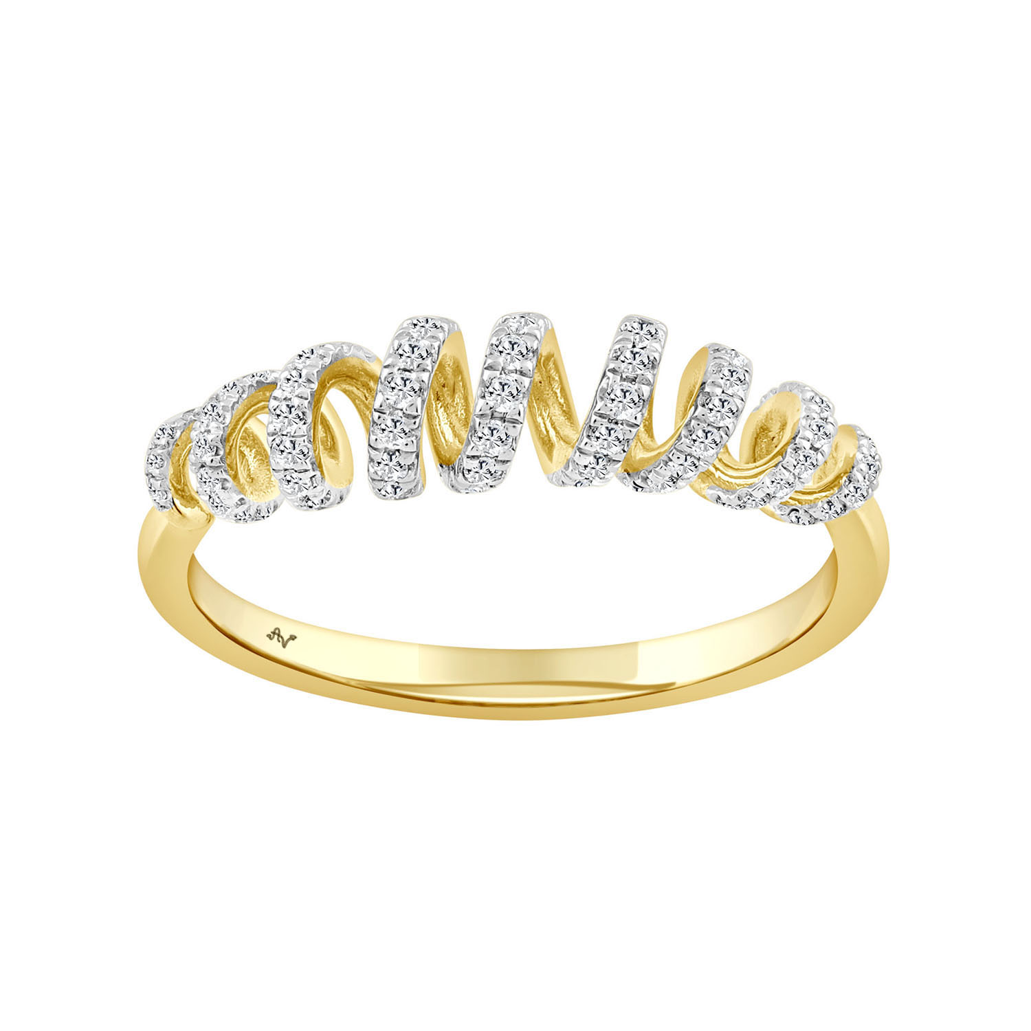 18156004_329311Y-4941991.jpg LADIES RING 0.25CT ROUND DIAMOND 10K YELLOW GOLD - Image 1