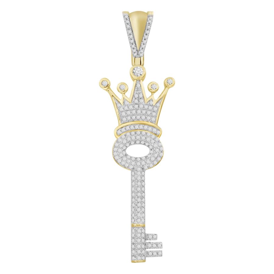 18248496_202097Y-35317.jpg MEN'S CHARM 0.65CT ROUND DIAMOND 10K YELLOW GOLD - Image 1