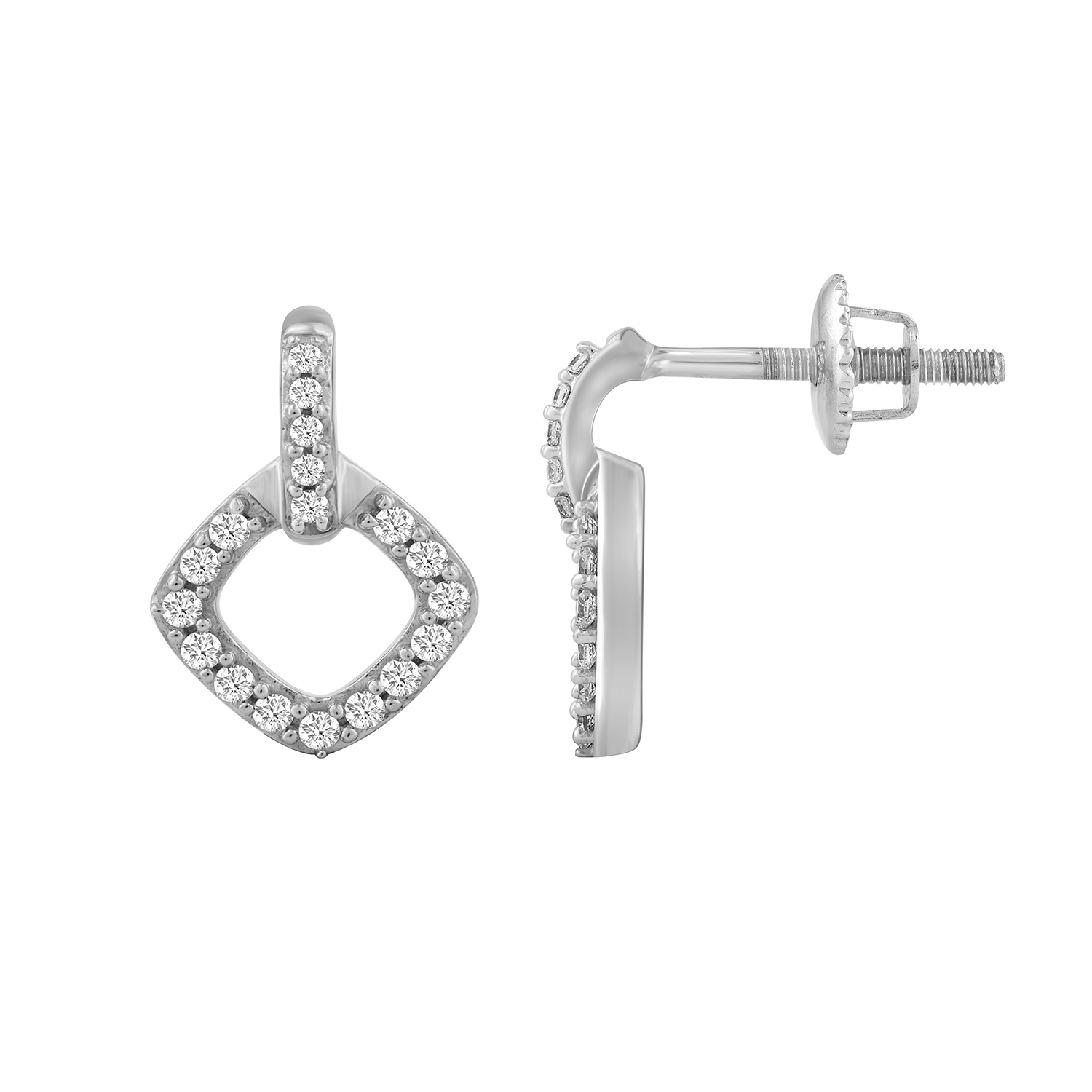 18248533_339004W-4939673.jpg LADIES EARRINGS 0.20CT ROUND DIAMOND 10K WHITE GOLD - Image 1