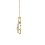LADIES PENDANT WITH CHAIN 0.15CT ROUND/RUBY DIAMOND 14K ROSE GOLD (RUBY ROUND DIAOND- 0.10CT) - Image 2