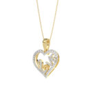 LADIES PENDANT WITH CHAIN 0.15CT ROUND/RUBY DIAMOND 14K ROSE GOLD (RUBY ROUND DIAOND- 0.10CT) - Image 3