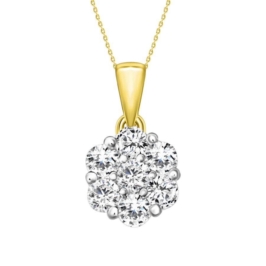 18271765_67581Y-A-45294.jpg LADIES PENDANT WITH CHAIN 0.25CT ROUND DIAMOND 14K YELLOW GOLD (SI QUALITY) - Image 1