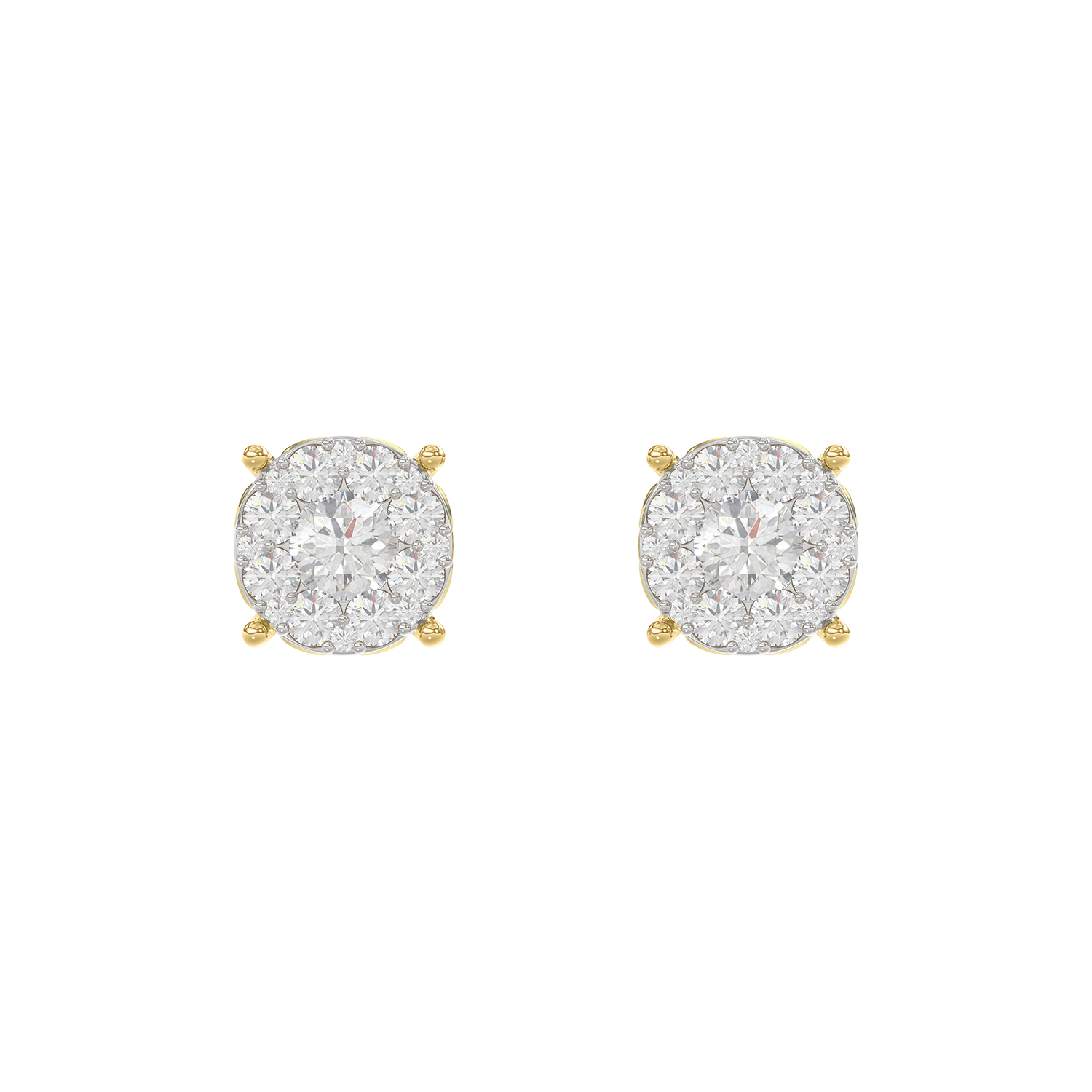 18272594_50664Y-44388.jpg LADIES EARRINGS 0.30CT ROUND DIAMOND 14K YELLOW GOLD (SI QUALITY) - Image 1