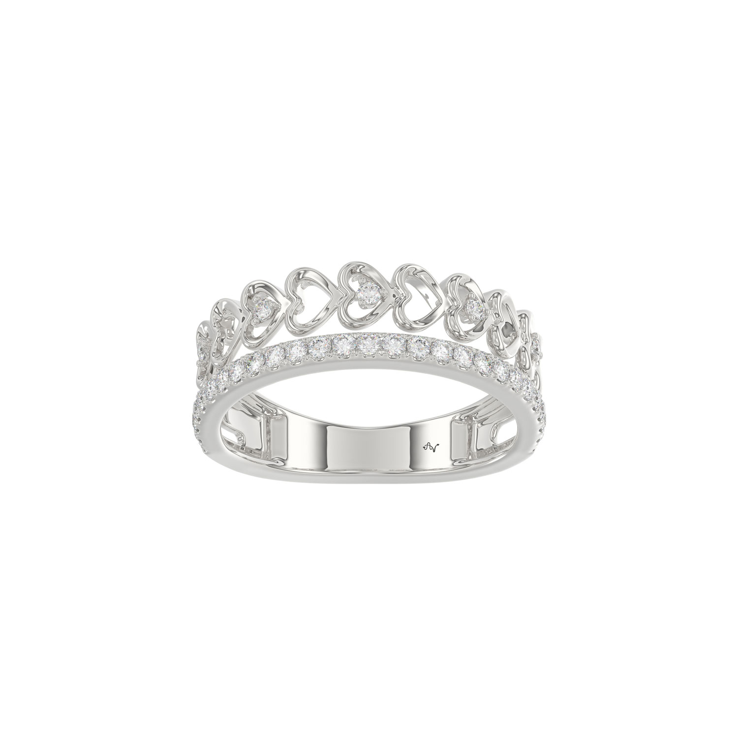 18282401_270340W-32054.jpg LADIES RING 0.20CT ROUND DIAMOND 14K WHITE GOLD - Image 1