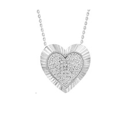 18299934_302403W-44180.jpg LADIES PENDANT WITH CABLE CHAIN 0.20CT ROUND DIAMOND 10K WHITE GOLD - Image 1