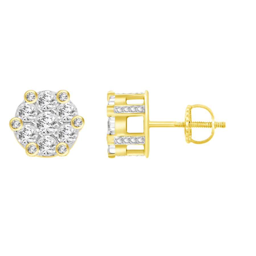 18310665_225558Y-29139.jpg LADIES EARRINGS 0.25CT ROUND DIAMOND 10K YELLOW GOLD - Image 1