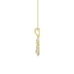10K YELLOW GOLD 1/6CT ROUND DIAMOND LADIES PENDANT WITH CHAIN - Image 2