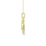 10K YELLOW GOLD 1/6CT ROUND DIAMOND LADIES PENDANT WITH CHAIN - Image 2