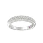 14K WHITE GOLD 1/4CT ROUND DIAMOND LADIES BAND