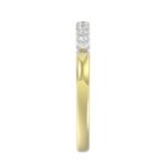 14K YELLOW GOLD 1/6CT ROUND/PINK SAPPHIRE DIAMOND LADIES BAND - Image 5