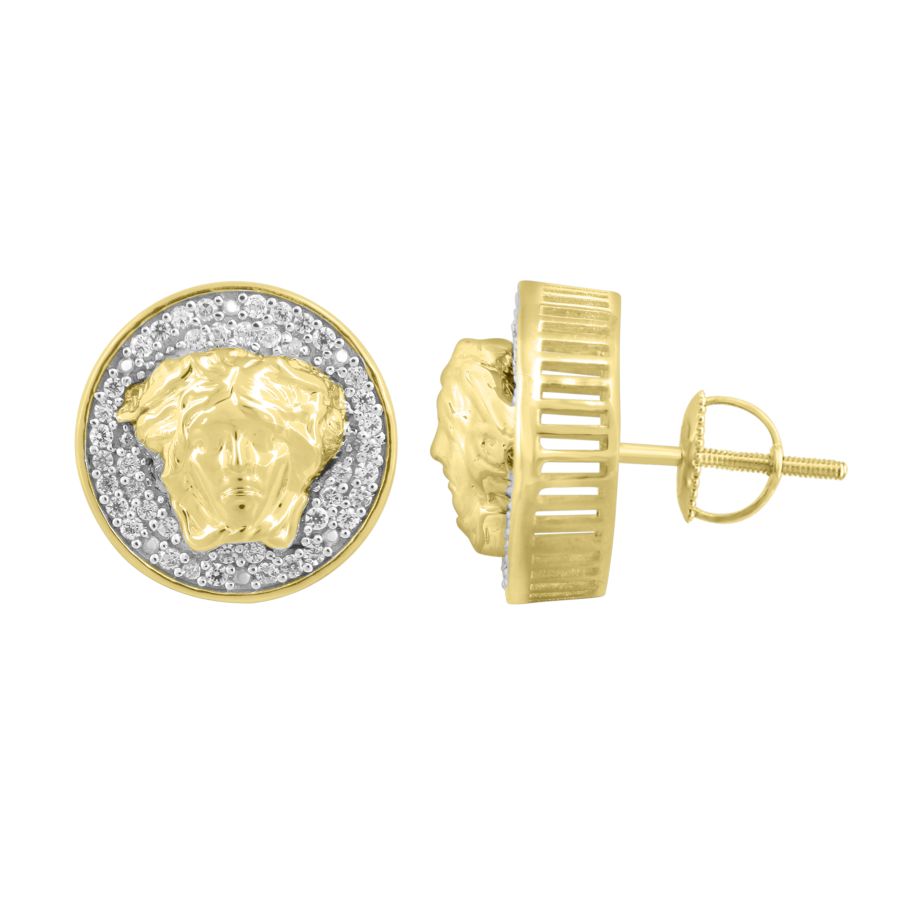 18311811_247643Y-33738.jpg LADIES EARRINGS 0.25CT ROUND DIAMOND 10K YELLOW GOLD - Image 1